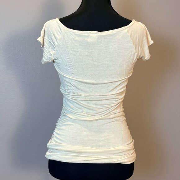 Ivory Color Ruched Top - Picture 4 of 6
